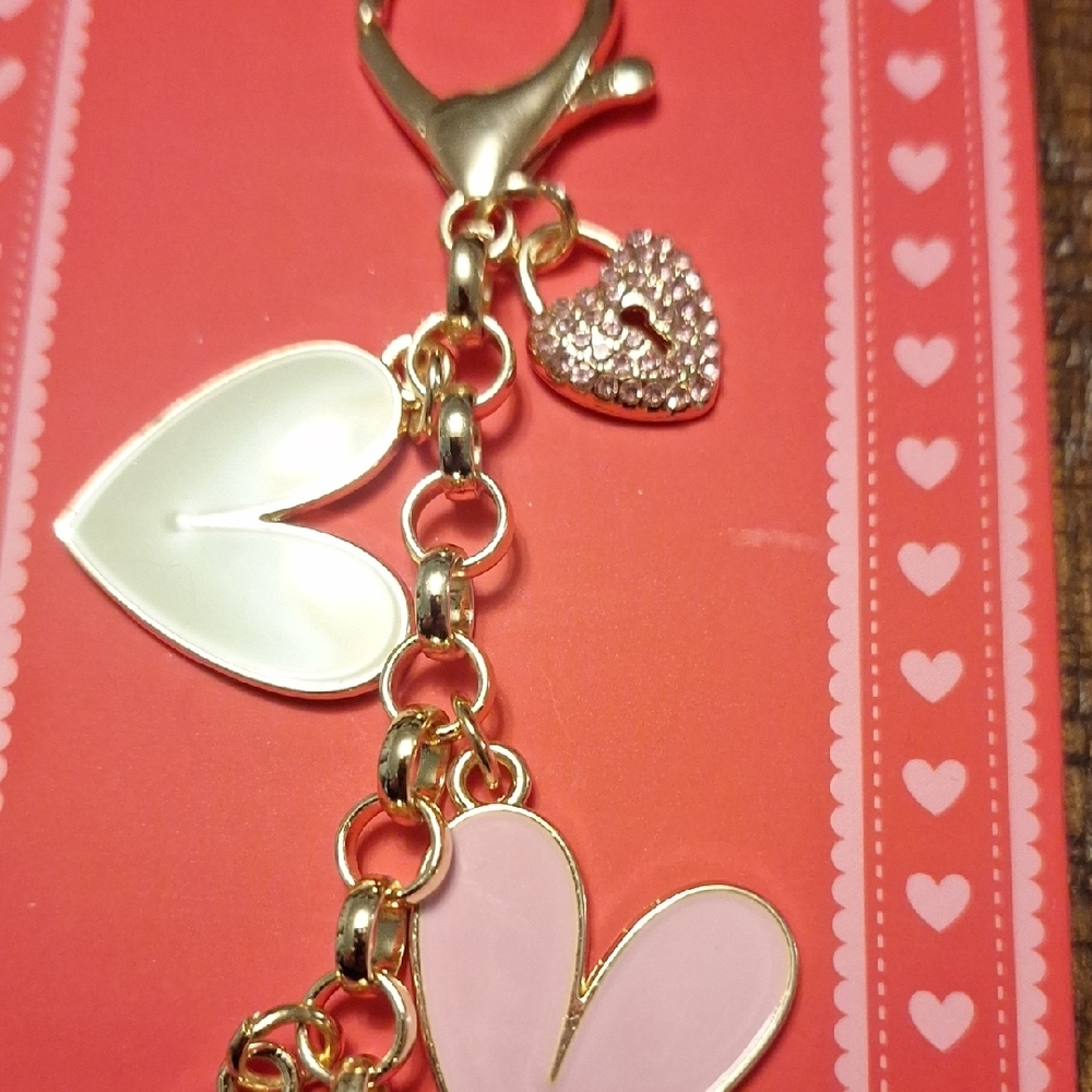 Heart Bag Charm - Red and Pink - Picture 2 of 8